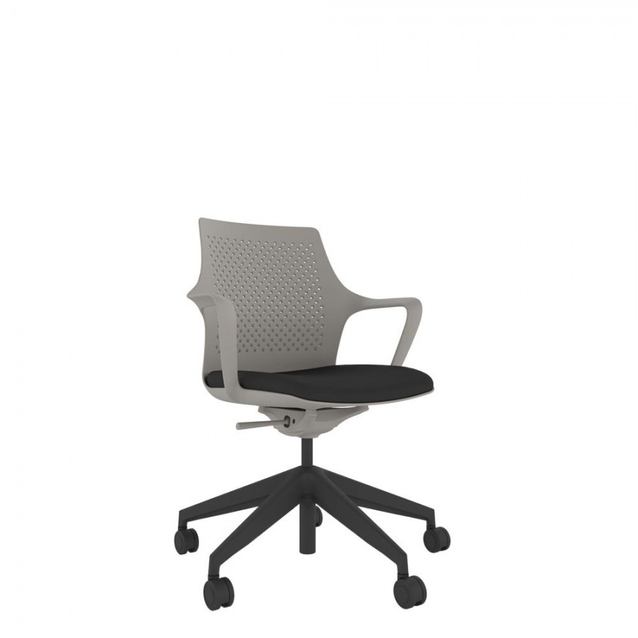 Light Grey Perforated Shell With Black Swivel Base